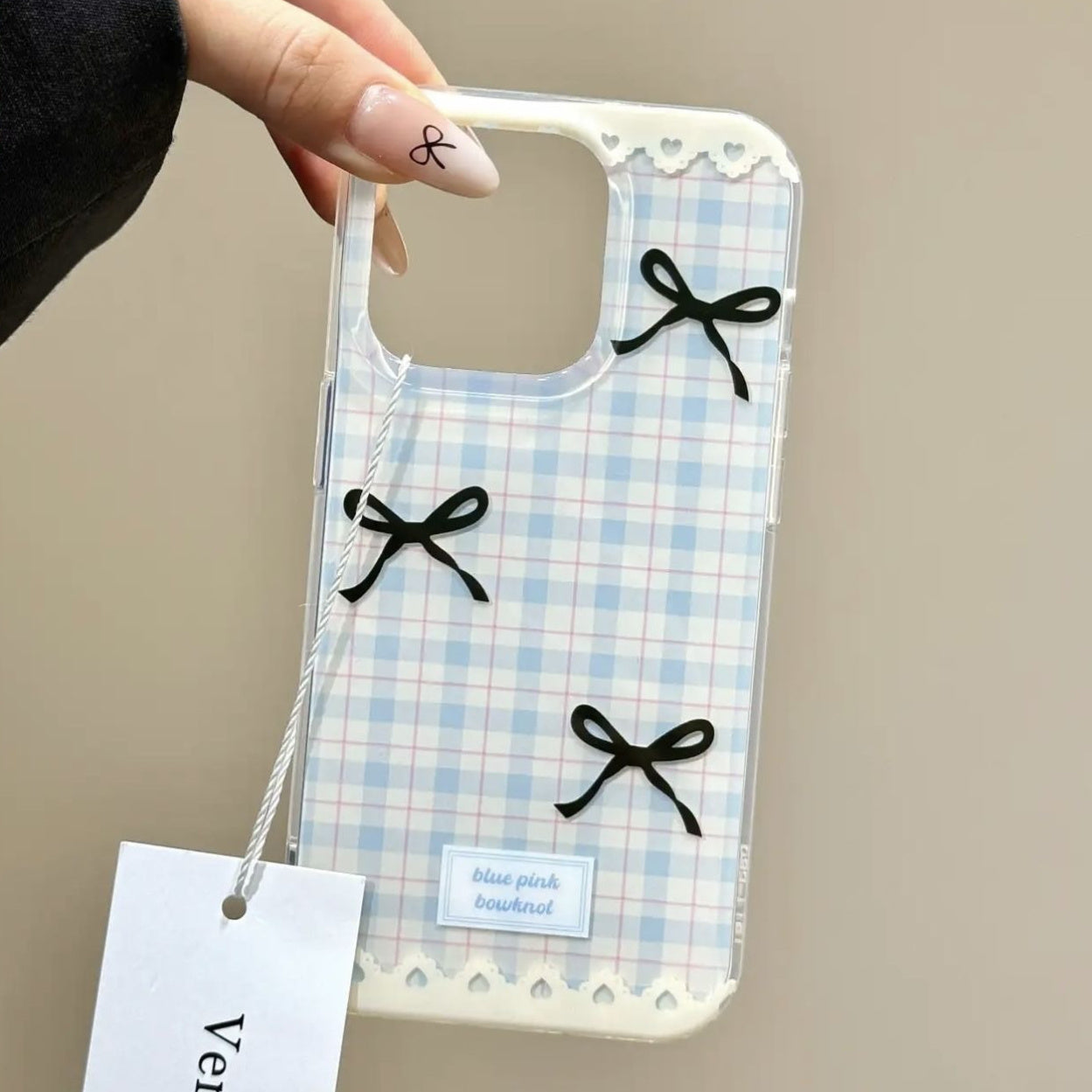 Plaid Bow Phone Case