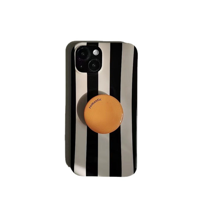 Modern/Minimalist Black & White Striped iPhone Case