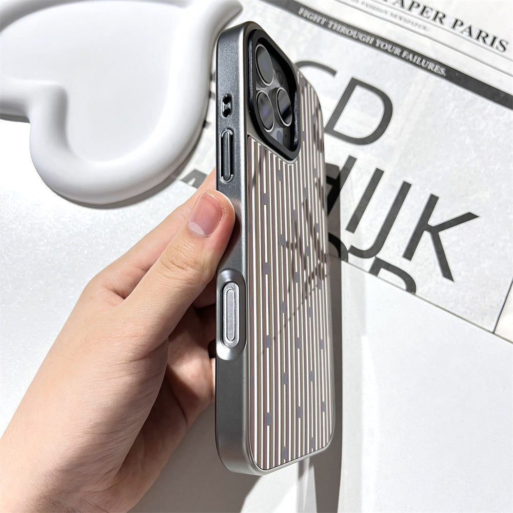 Stripe Silver Edge Phone Case