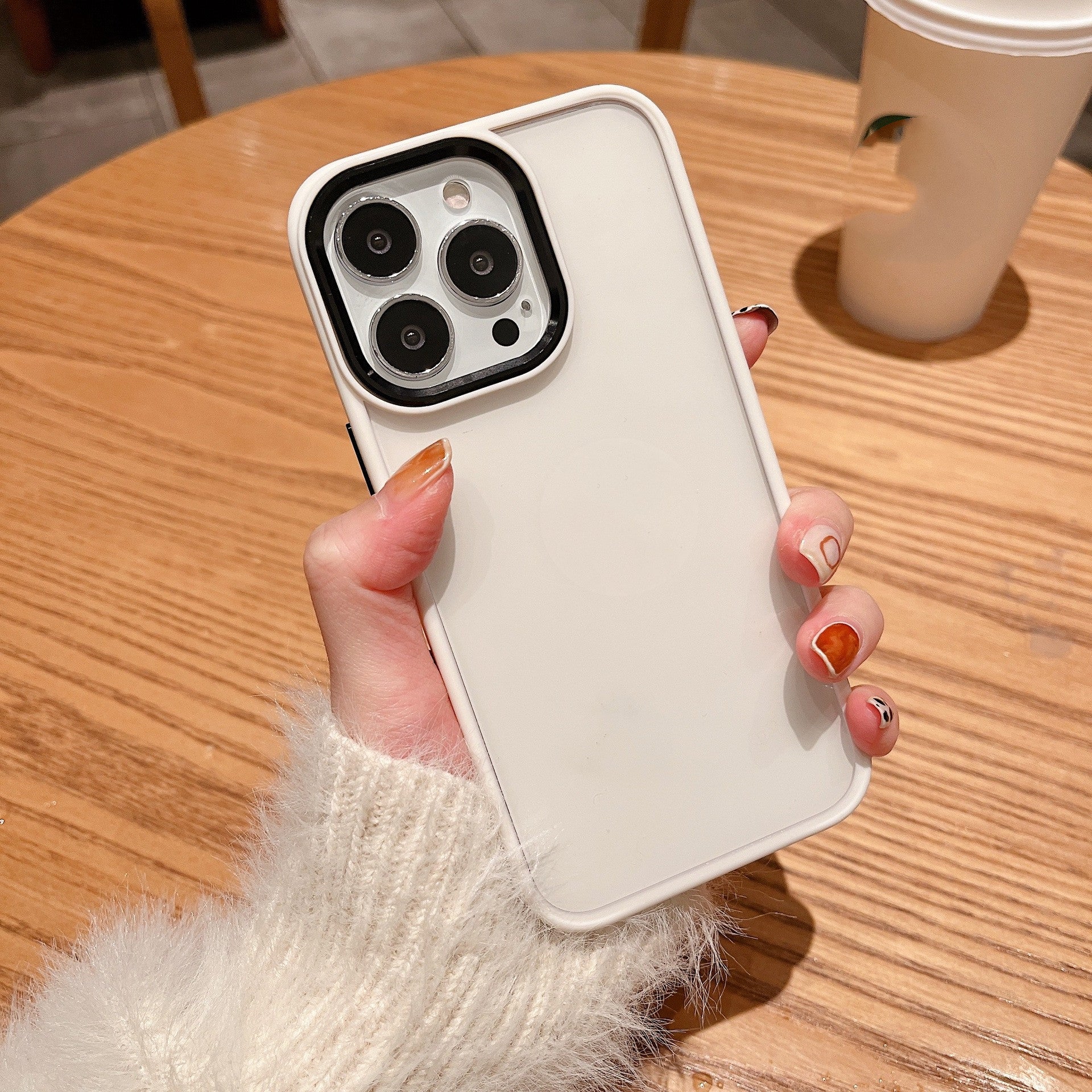 Metal Ring Transparent Case