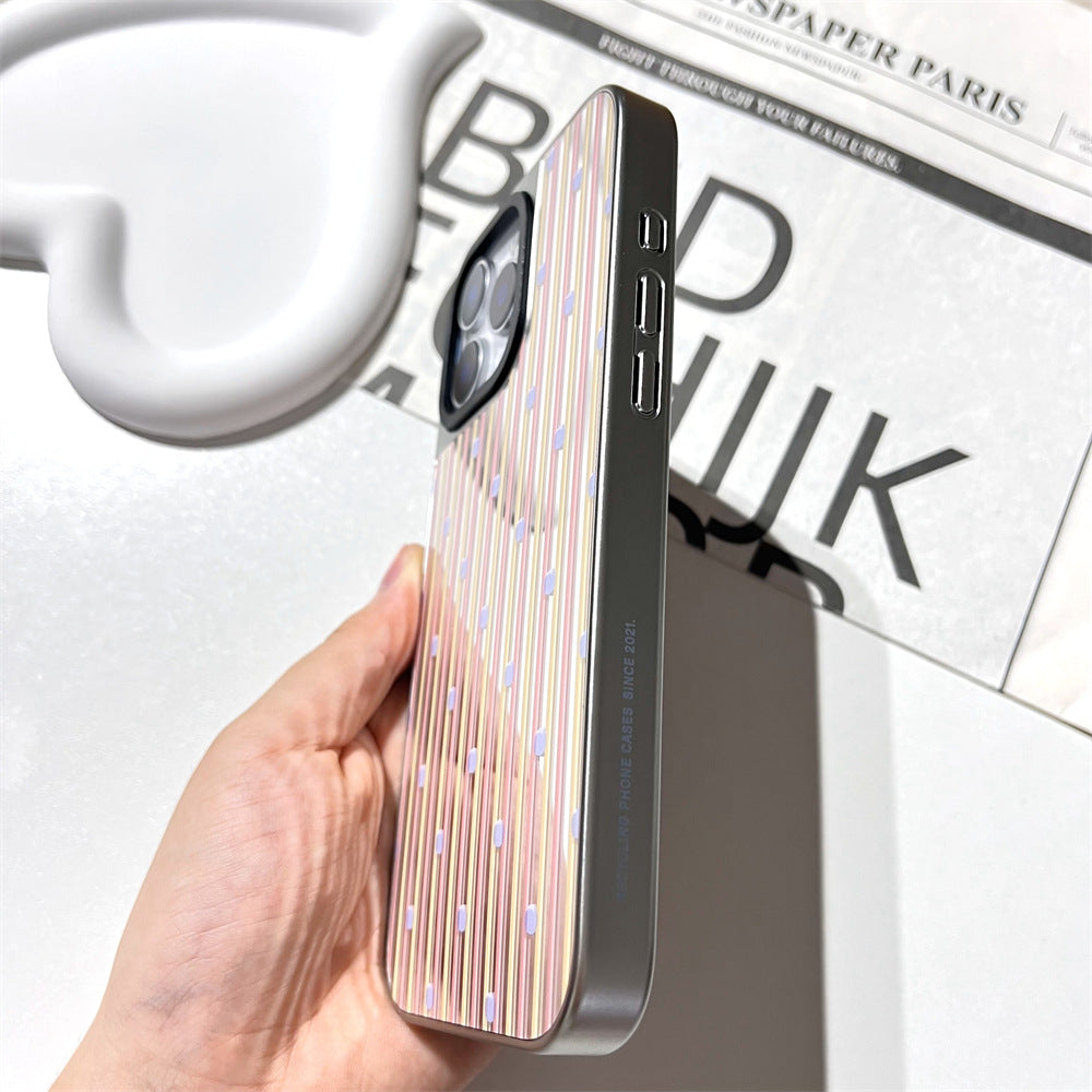 Stripe Silver Edge Phone Case