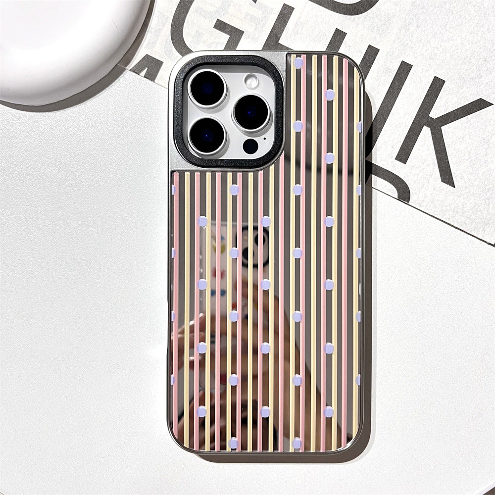 Stripe Silver Edge Phone Case