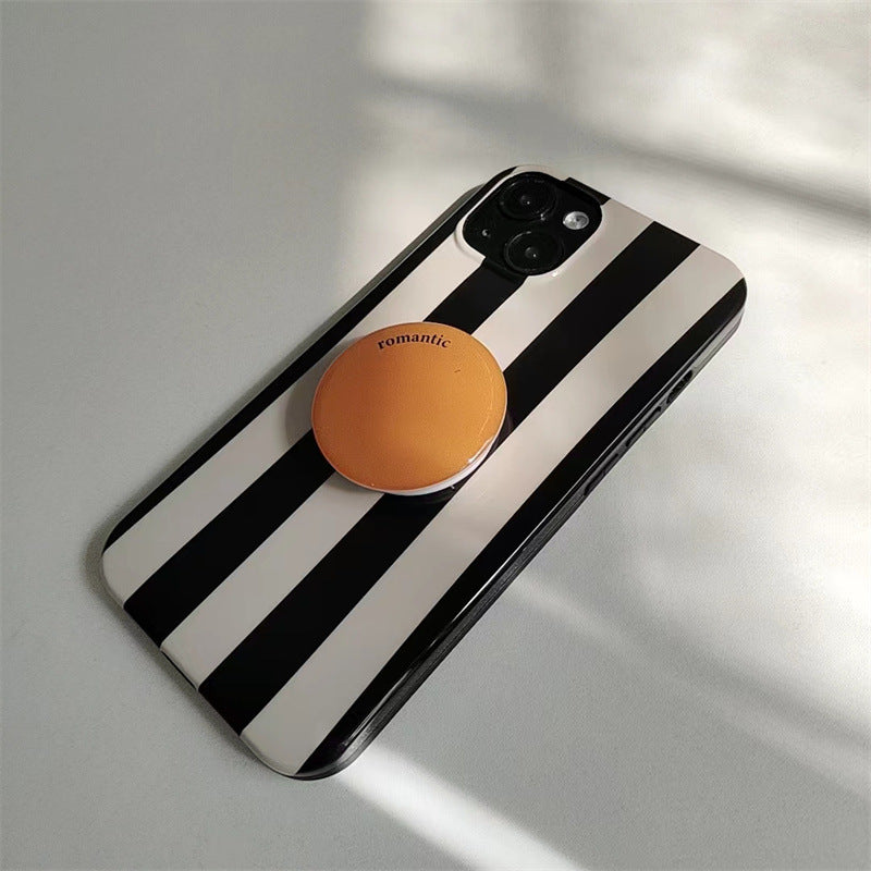 Modern/Minimalist Black & White Striped iPhone Case