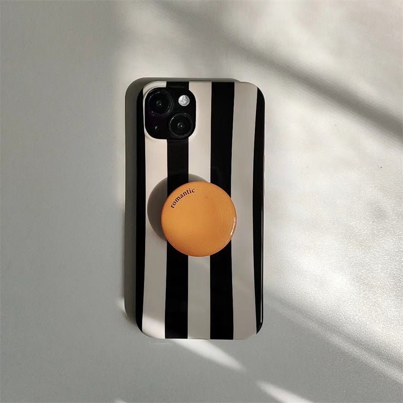 Modern/Minimalist Black & White Striped iPhone Case