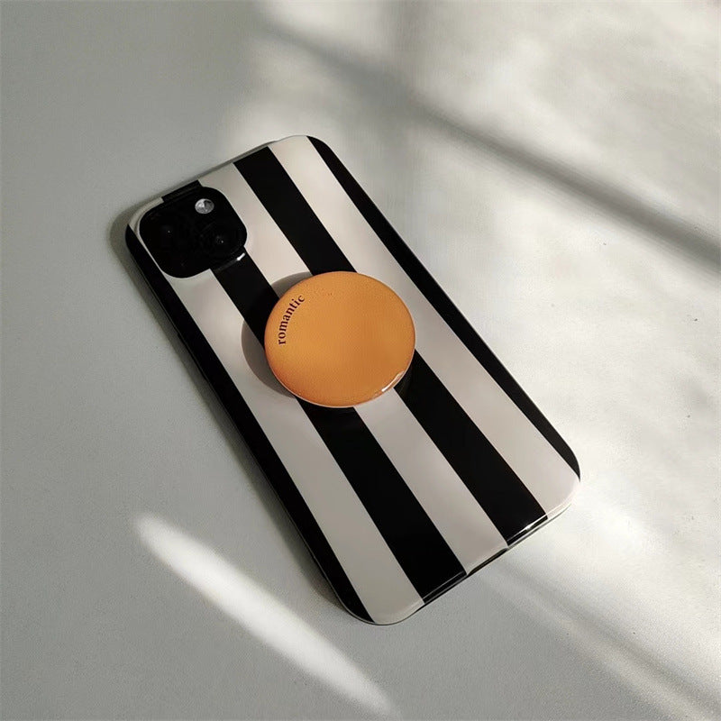 Modern/Minimalist Black & White Striped iPhone Case