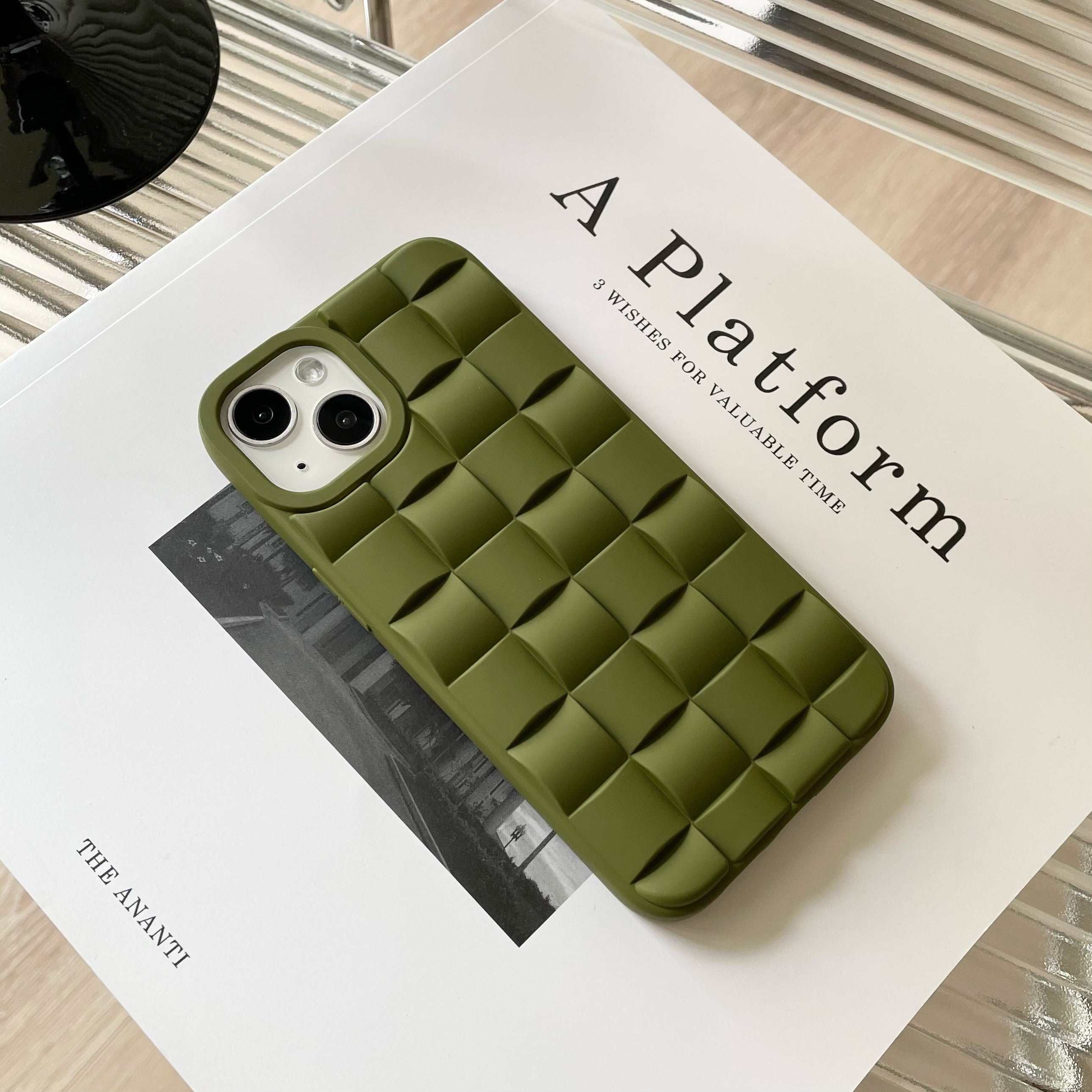 Green Woven Phone Case