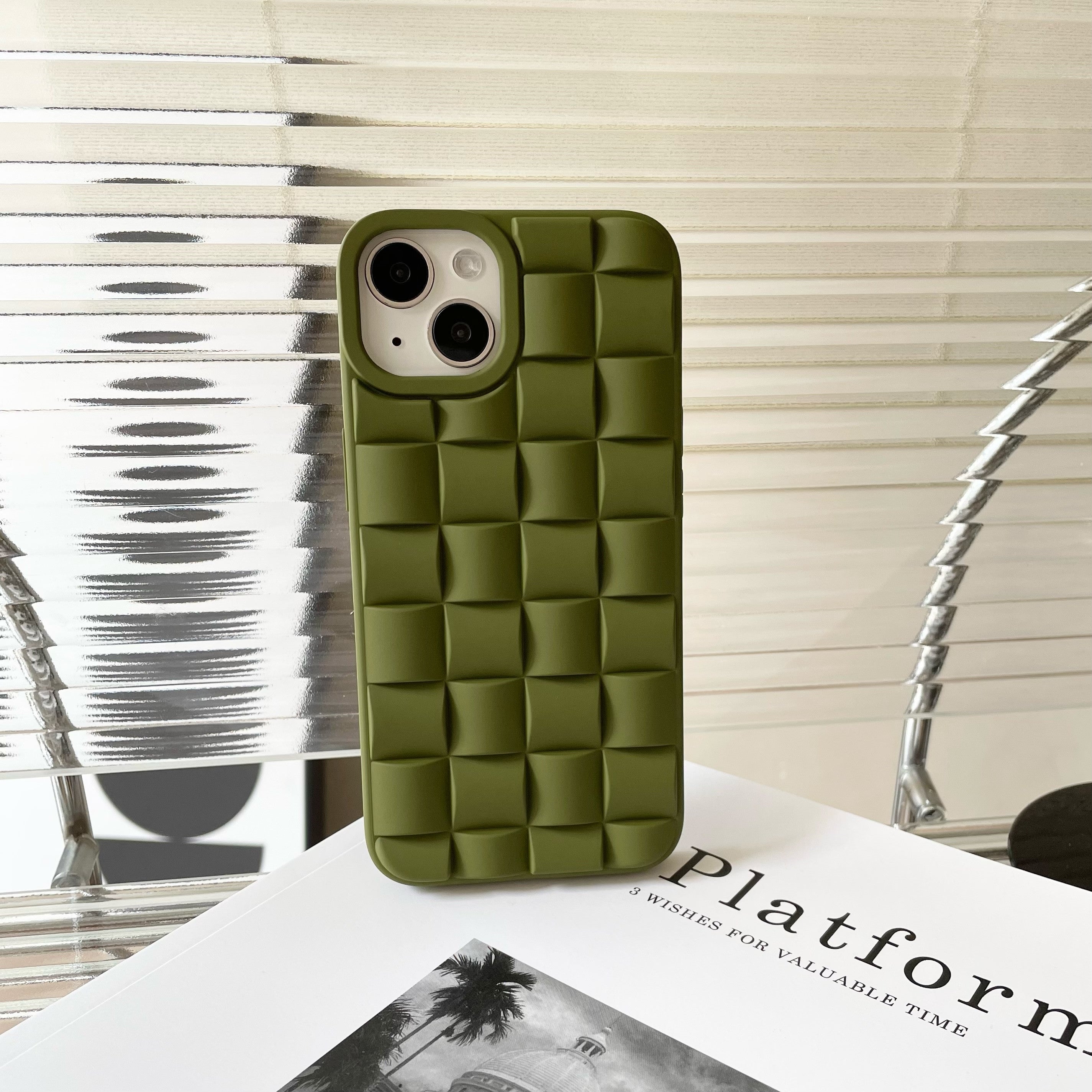 Green Woven Phone Case